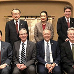 Senator Paul J. Massicotte meets with members of the Japan-Canada Diet Friendship League and Ian Burney, Canadian Ambassador to Japan, accompanied by personnel of the Embassy of Canada to Japan