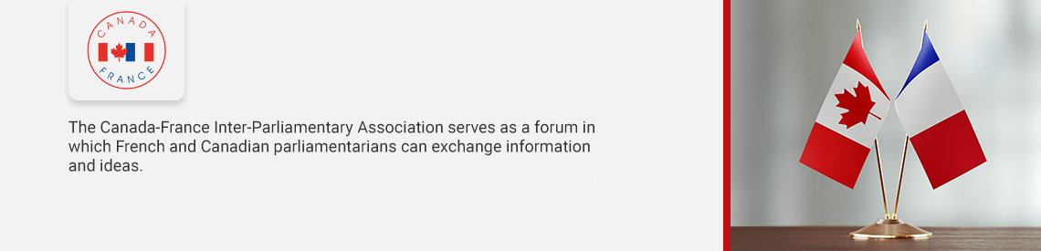 CAFR logo, The Canada-France Interparliamentary Association serves as a forum in which French and Canadian parliamentarians can exchange information and ideas.