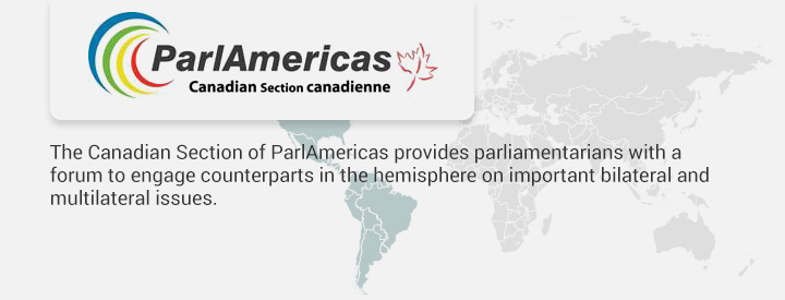 CPAM logo, The Canadian Section of ParlAmericas provides parliamentarians with a forum to engage counterparts in the hemisphere on important bilateral and multilateral issues.