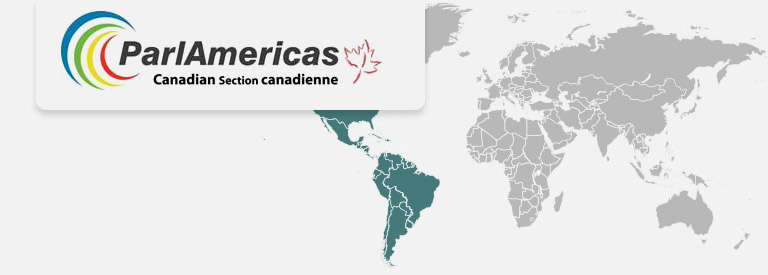 CPAM logo, The Canadian Section of ParlAmericas provides parliamentarians with a forum to engage counterparts in the hemisphere on important bilateral and multilateral issues.