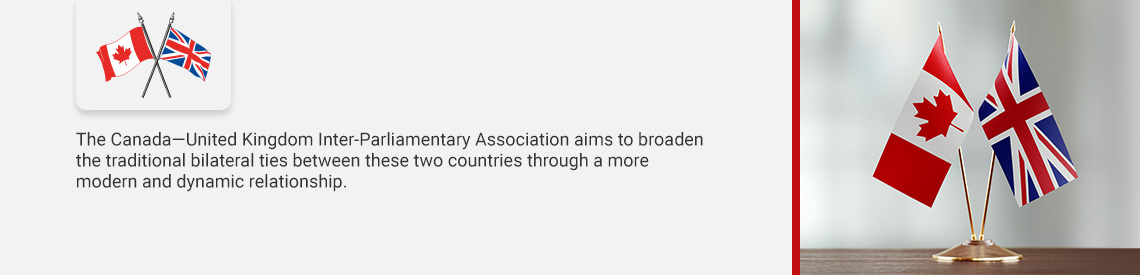 RUUK logo, The Canada-United Kingdom Inter-Parliamentary Association aims to broaden the traditional bilateral ties between these two countries through a more modern and dynamic relationship.