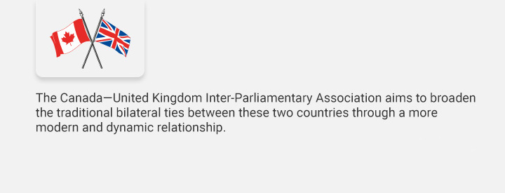 RUUK logo, The Canada-United Kingdom Inter-Parliamentary Association aims to broaden the traditional bilateral ties between these two countries through a more modern and dynamic relationship.