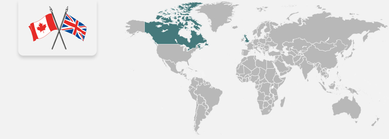 RUUK logo, The Canada-United Kingdom Inter-Parliamentary Association aims to broaden the traditional bilateral ties between these two countries through a more modern and dynamic relationship.