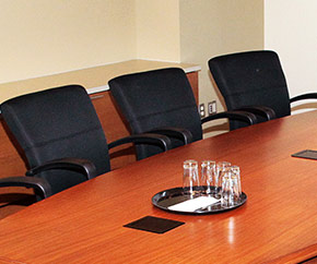 Conference table and chairs