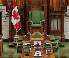 Fauteuil du Président de la Chambre des communes, Chambre des communes, édifice du Centre