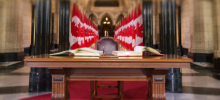 Table with the Distinguished Visitors' Books in the Confederation Hall