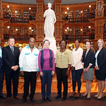 Eight parliamentary officers from five countries attending POSP to learn about the functioning of the Canadian Parliament
